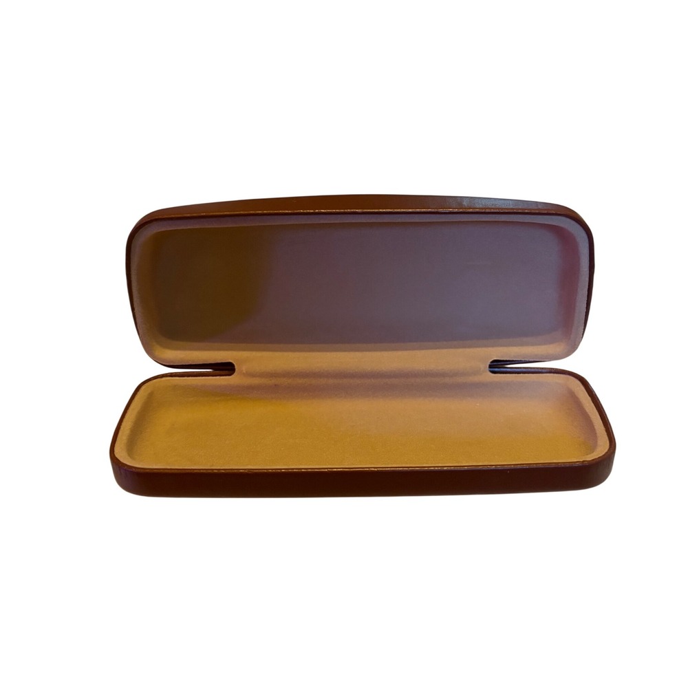 Longchamp Brown‎ Leather Hard Sunglasses Glasses Case - Picture 3 of 3